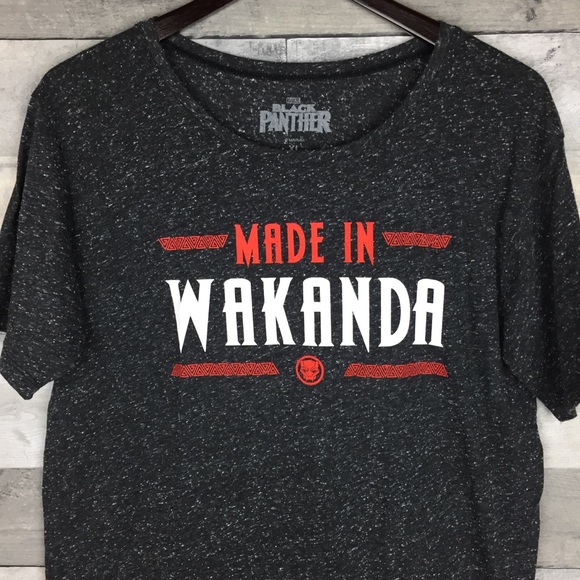 Black Panther Graphic Tee Made in Wakanda Speckled - Picture 4 of 5